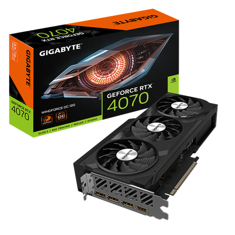 VGA Gigabyte RTX 4070 Windforce OC 12GB (N4070WF3 OC-12GD)