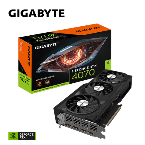 VGA Gigabyte RTX 4070 Windforce OC 12GB (N4070WF3 OC-12GD)