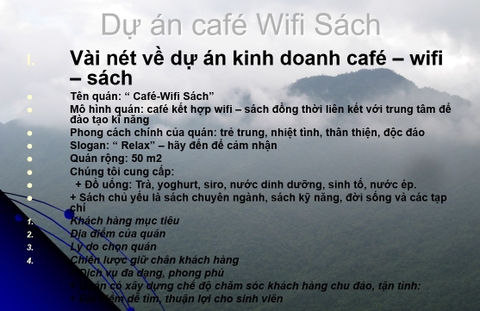 Powerpoint Kế Hoạch Kinh Doanh Quán Cafe