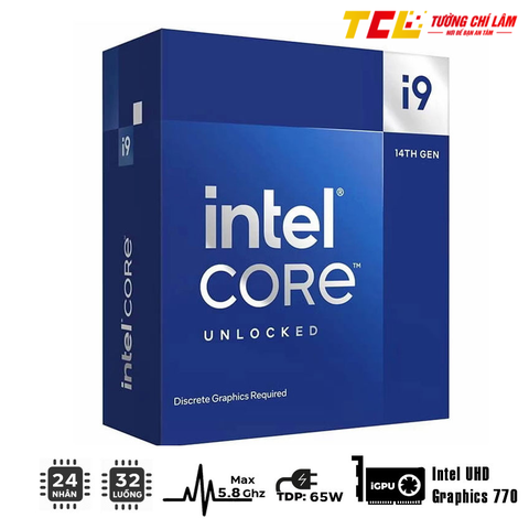 CPU Intel Core i9-14900 (Turbo up to 5.8 GHz | 24 nhân 32 luồng | 36MB Cache | LGA1700 |  Raptor Lake)