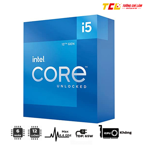 CPU Intel Core i5-12400 (Turbo up to 4.4 GHz | 6 nhân 12 luồng | 18MB Cache | LGA 1700 |  Alder Lake)