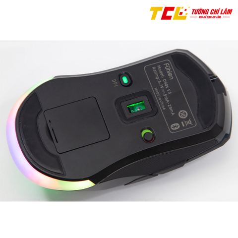CHUỘT GAMING KHÔNG DÂY FUHLEN D90S V3 RGB BLACK