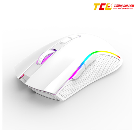 CHUỘT GAMING KHÔNG DÂY EDRA EM624W TRẮNG (USB WIRELESS 2.4GHZ/BLUETOOTH/RGB/HUANO SWITCH)