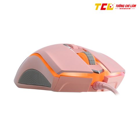 CHUỘT GAMING CÓ DÂY RAPOO V25S (MÀU HỒNG, KẾT NỐI USB, LED RGB)