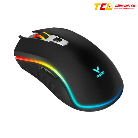 CHUỘT GAMING CÓ DÂY RAPOO V25S (MÀU ĐEN, KẾT NỐI USB, LED RGB)