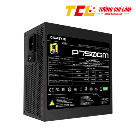 NGUỒN GIGABYTE GP- P750GM 750W (80 PLUS GOLD/FULL MODULAR/MÀU ĐEN)