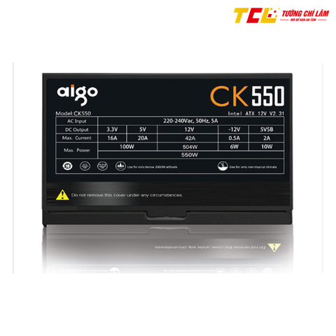 NGUỒN MÁY TÍNH AIGO CK550 550W 80+ EFFICIENCY