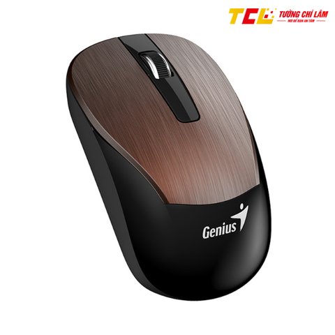 CHUỘT KHÔNG DÂY GENIUS ECO-8015 NÂU (PIN SẠC VỎ KIM LOẠI/WIRELESS 2.4GHZ/BLUEEYE)
