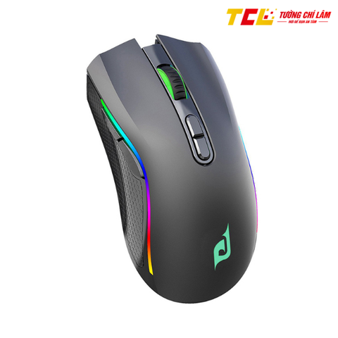 CHUỘT GAMING KHÔNG DÂY EDRA EM624W ĐEN (USB WIRELESS 2.4GHZ/BLUETOOTH/RGB/HUANO SWITCH)