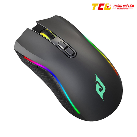 CHUỘT GAMING KHÔNG DÂY EDRA EM624W ĐEN (USB WIRELESS 2.4GHZ/BLUETOOTH/RGB/HUANO SWITCH)