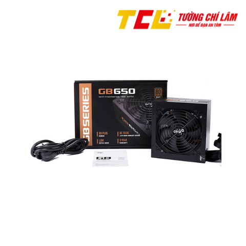 NGUỒN MÁY TÍNH AIGO GB650 - 650W (80 PLUS BRONZE/MÀU ĐEN)