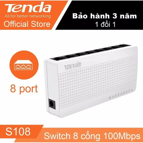 Bộ chia mạng  Switch Tenda S108  8 port