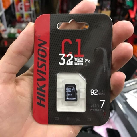 Thẻ nhớ Hikvison 32GB C1 Upto 92MB/S Chuyên dùng cho Camera