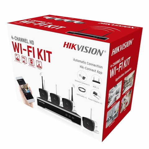 Bộ Kit 4 Camera IP Wifi 2MP Thế hệ mới HIKVISION NK42W0H(D)