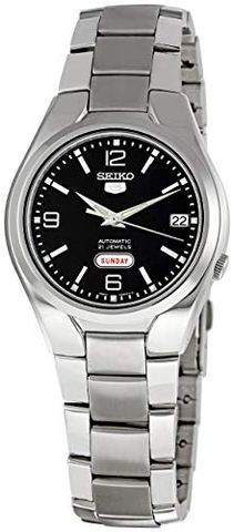 lbwm ĐỒNG HỒ NAM SEIKO 5 SNK623K1 AUTOMATIC MẶT ĐEN DÂY KIM LOẠI