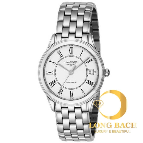 lbwm ĐỒNG HỒ NAM LONGINES L47744216 MÁY CƠ MẶT TRẮNG DÂY KIM LOẠI L4.774.4.21.6