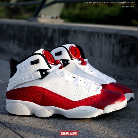 NIKE AIR JORDAN 6 RINGS 'WHITE UNIVERSITY RED' - 322992 120