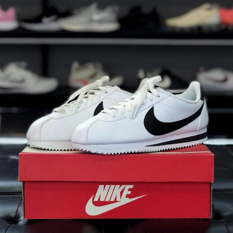 Nike WMNS Classic Cortez Leather 'White Black' - 807471101