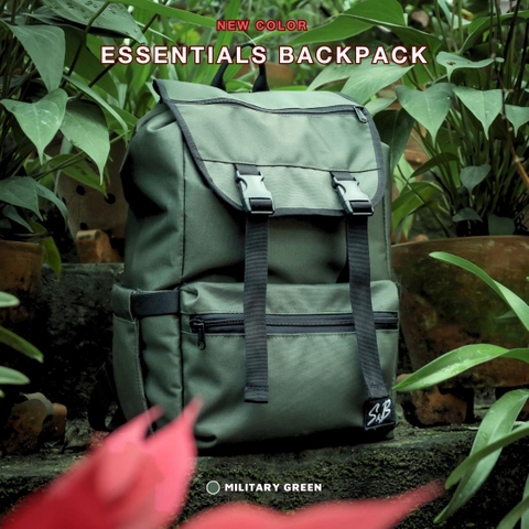 S&B ESSENTIALS BACKPACK 'MILITARY GREEN'