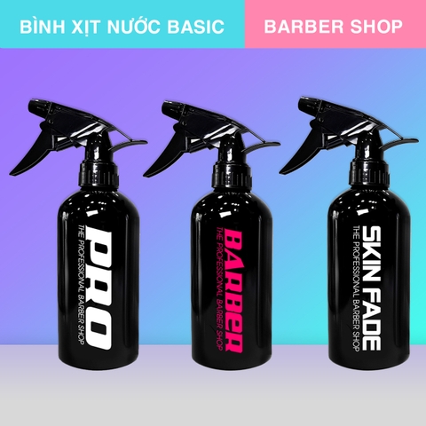 Bình Xịt Nước Cắt Tóc Nam Nữ B8 Black Plastic Skin Fade 500ml