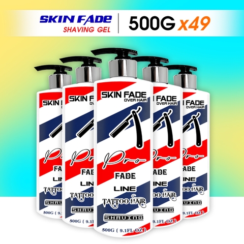 Combo Gel cạo râu tóc cứng Skin Fade sỉ từ 9 chai - Gel cạo làm mềm râu tóc 500g/chai