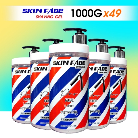 Combo Gel cạo râu tóc cứng Skin Fade sỉ từ 9 chai - Gel cạo làm mềm râu tóc 1000g/chai