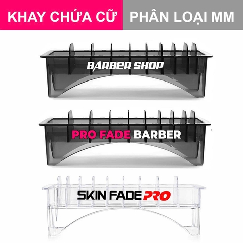Khay chứa cữ tông đơ đựng được 10 cữ Skin Fade dành cho Barber