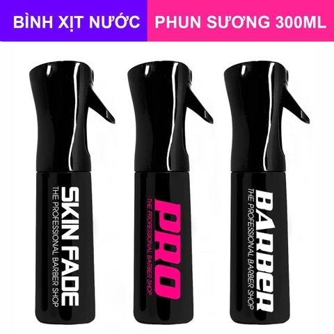 Bình xịt nước áp suất N3 Black phun sương nano Skin Fade 300ml