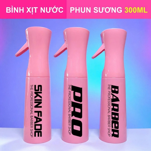 Bình xịt nước barber áp suất N3 Pink phun sương nano