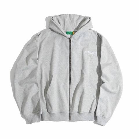 SCRIPT BOXY ZIP HOODIE