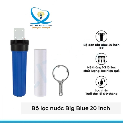 Cột lọc nước đầu nguồn 20 inch Bigblue (1 cấp lọc)