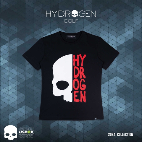 Áo Cotton Hydrogen Half Skull Black 2024