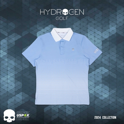 Áo Polo Hydrogen Golf GEOMETRIC DEGRADE’ Light Blue 2024