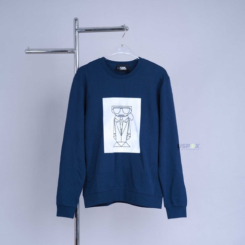 Áo Sweater Karl Logo Navy