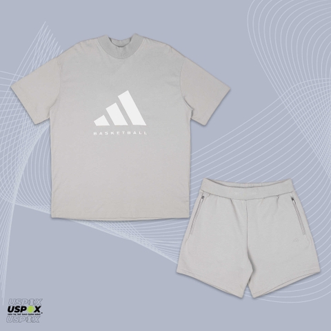 Bộ thể thao Adidas Basketball Grey (form Âu)