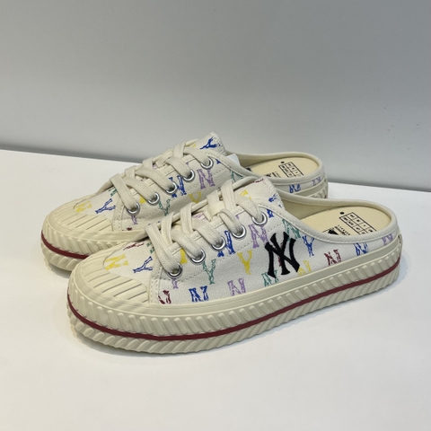 Giày MLB Mule White Mono