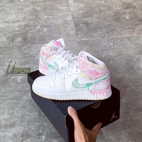 Giày Nike Jordan 1 Mid Cream