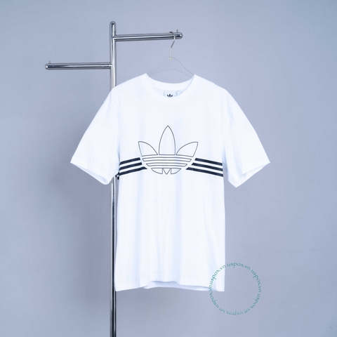 Adidas Áo Outline White (form Âu) (buy2get1free)