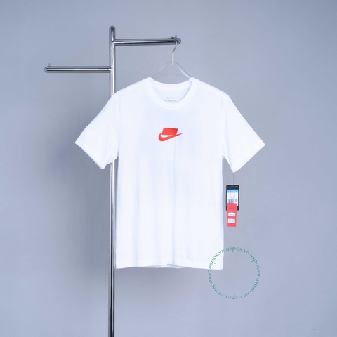 Áo Nike NSW White Red (form Á)