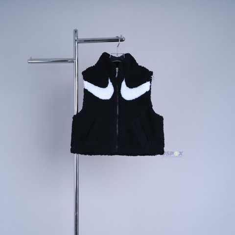 Áo khoác lông Nike Swoosh Shrpa GX Fullzip Black (Form Á)