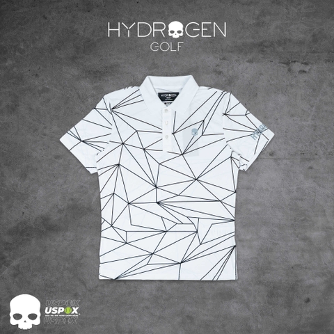 Áo Polo Hydrogen Golf 2023 GEOMETRIC white