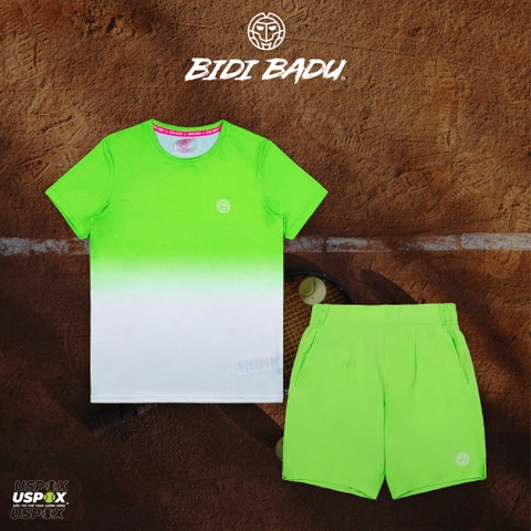 Bộ thể thao tennis Bidi Badu Crew Gradiant Tee Neon Green