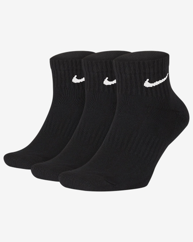 Tất Nike đen cổ mid (PACK 3 ĐÔI)