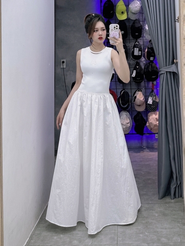 Váy nữ Weird Market Sport Top Backless Dress White