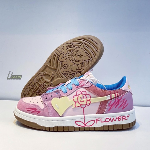 Giày Cat&Sofa Dunk Flower Pink