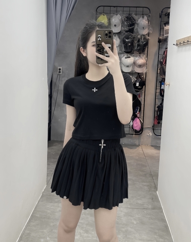 Áo Crop-top SMFK COMPASS CROSS Black