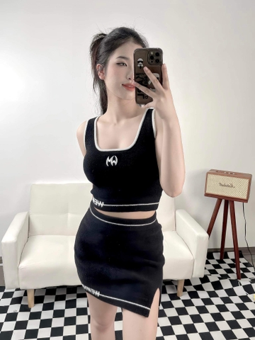 Áo Ba Lỗ Nữ Weird Market Basic Knit Vest Moonless Night