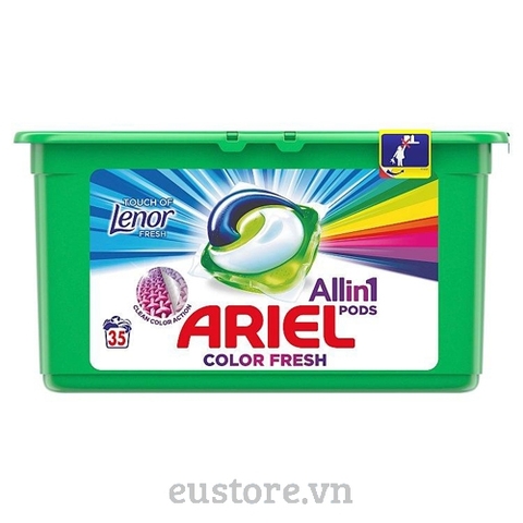 Viên giặt Ariel Lenor Fresh Color 3 in 1- 35viên