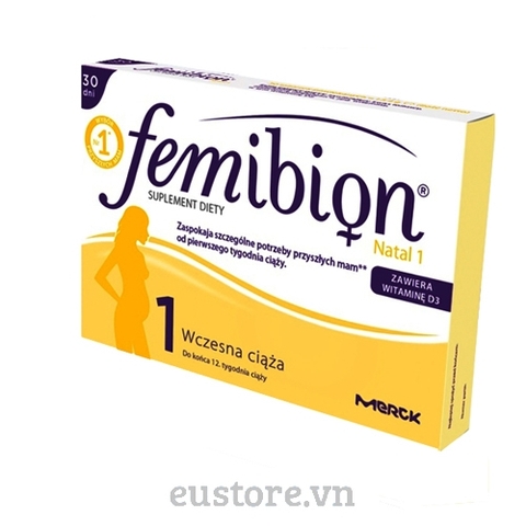 Femibion 1 dành cho phụ nữ có thai từ 01 -12 tuần của thai kì, 30v