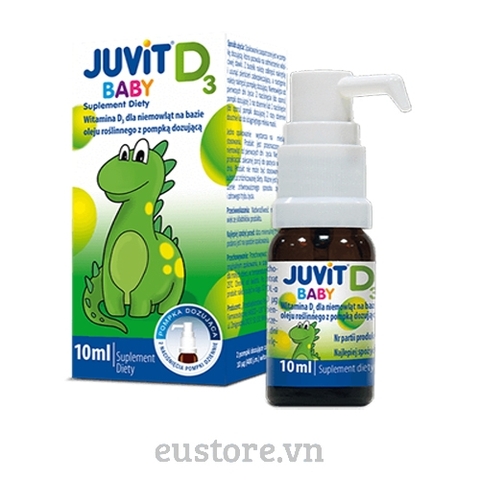 Vitamin D3 Juvit Baby dành cho trẻ sơ sinh trở đi, 10ml